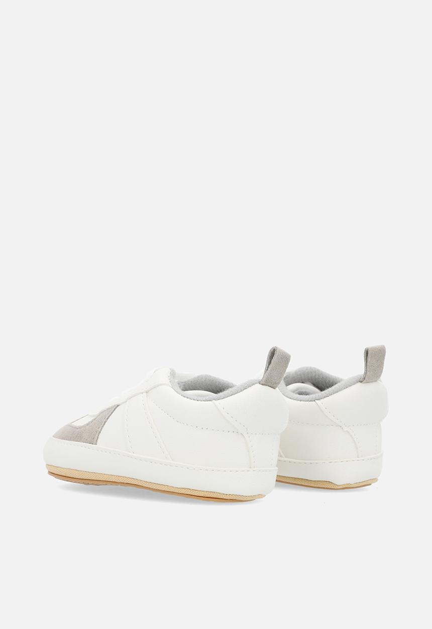 Pop Candy - Lace up sneakers - grey & white