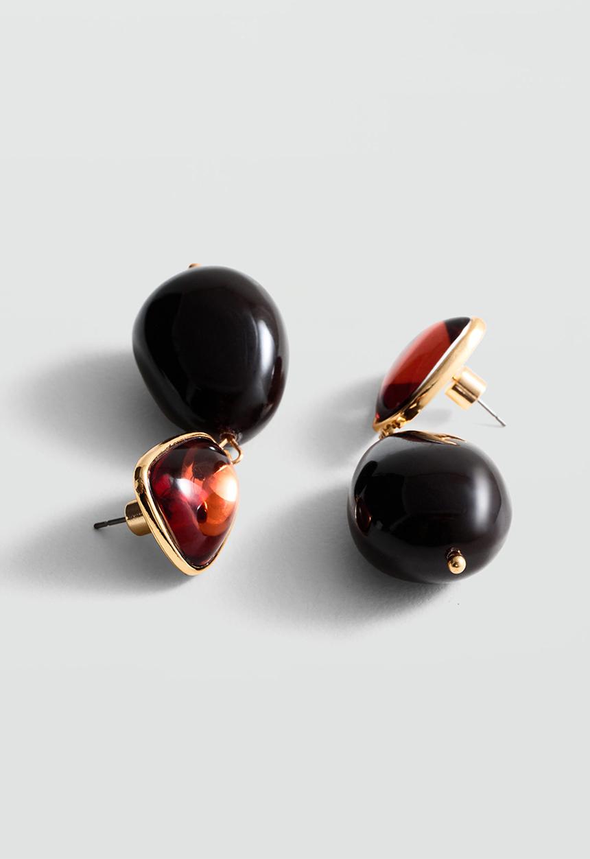 MANGO - Earrings carmela - brown