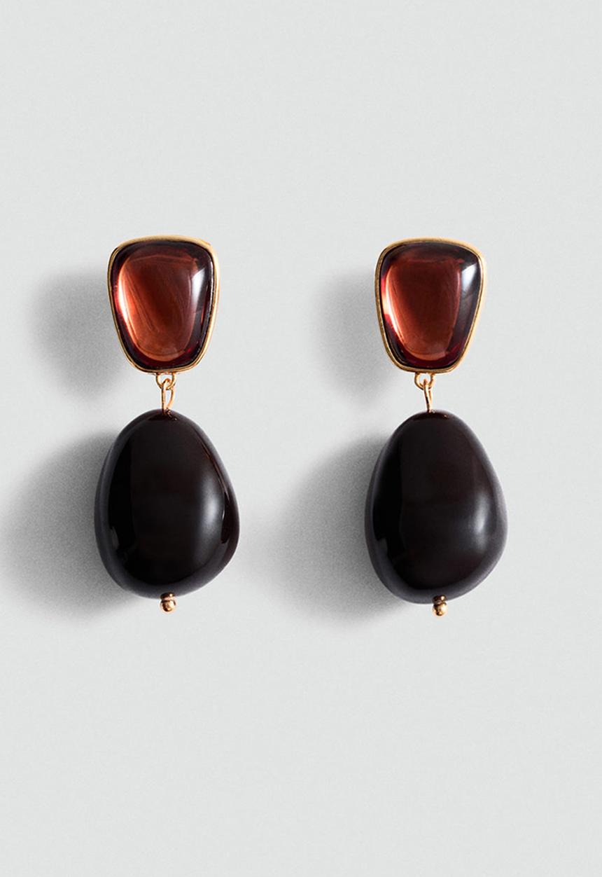 MANGO - Earrings carmela - brown