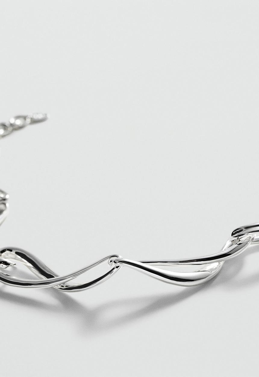 MANGO - Necklace coco - silver