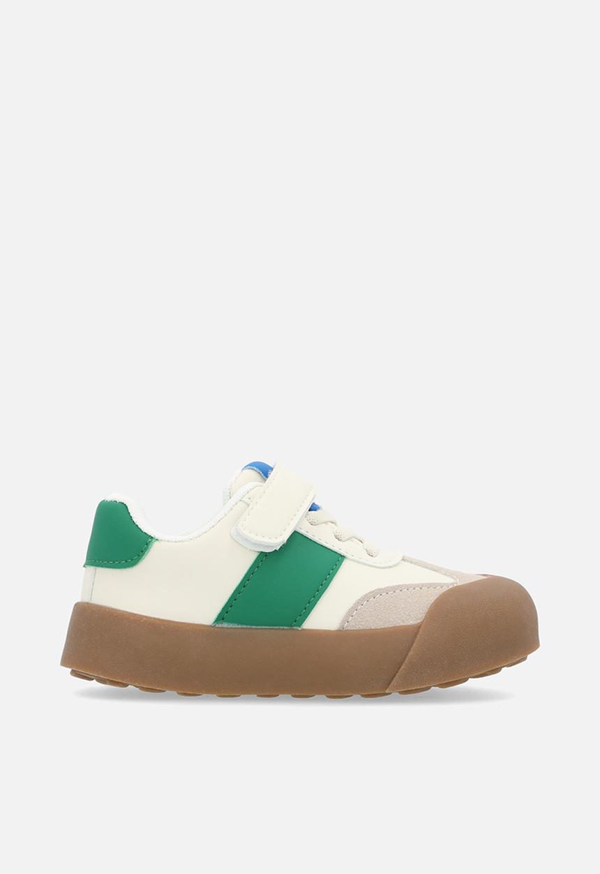 Pop Candy - Lace & velcro strap sneakers - brown