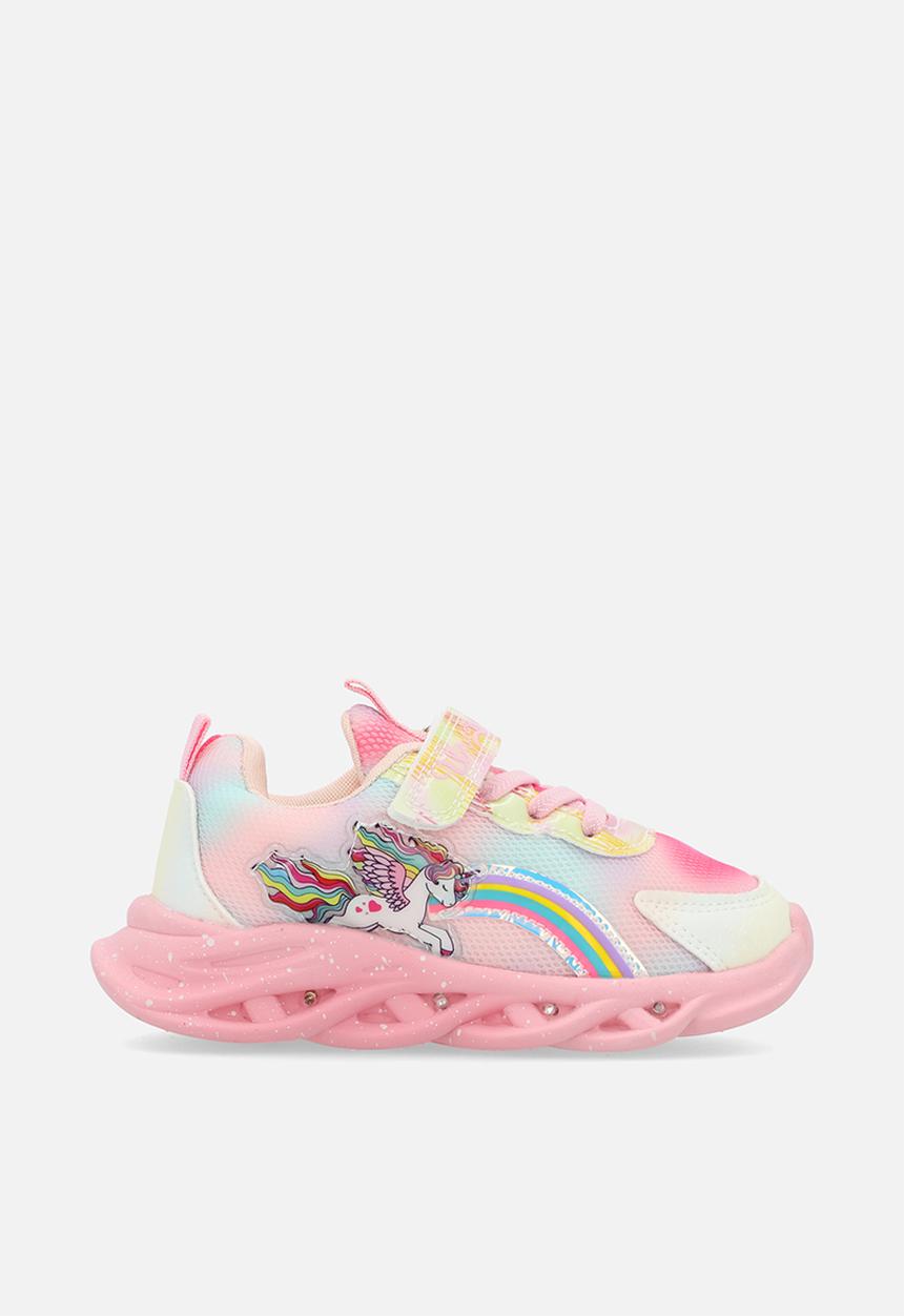 Pop Candy - Lace & adjustable fastener strap sneakers - pink/unicorn