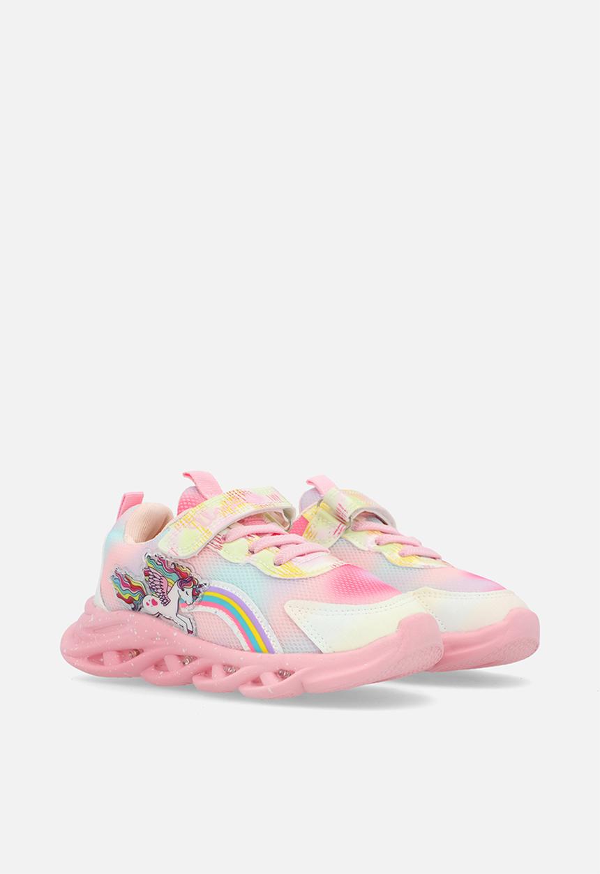 Pop Candy - Lace & adjustable fastener strap sneakers - pink/unicorn