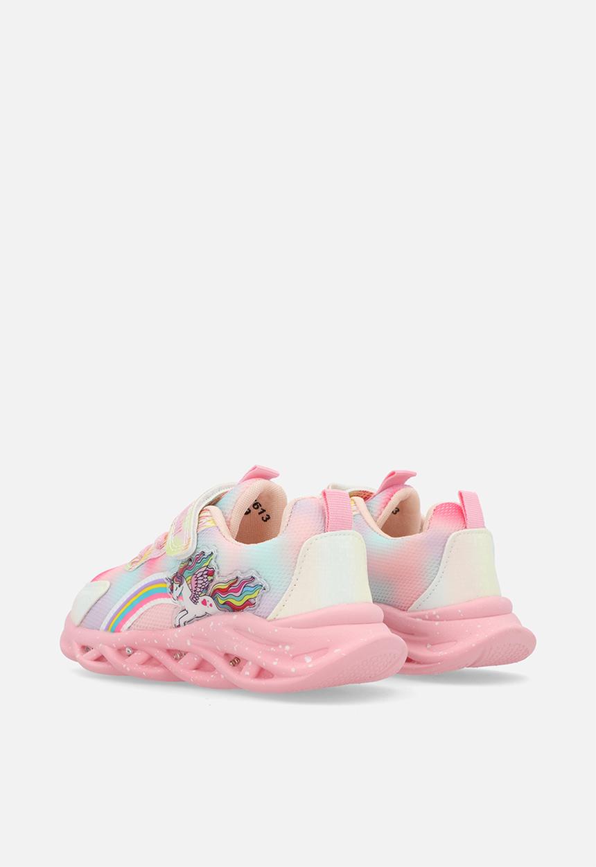 Pop Candy - Lace & adjustable fastener strap sneakers - pink/unicorn