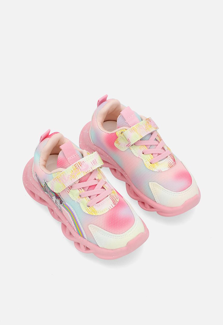 Pop Candy - Lace & adjustable fastener strap sneakers - pink/unicorn