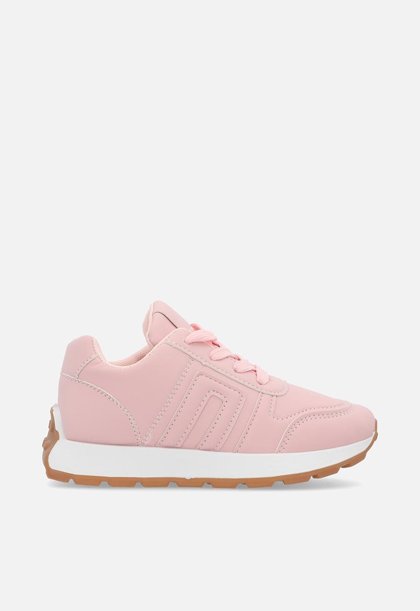 Pop Candy - Lace up sneakers - pink & white