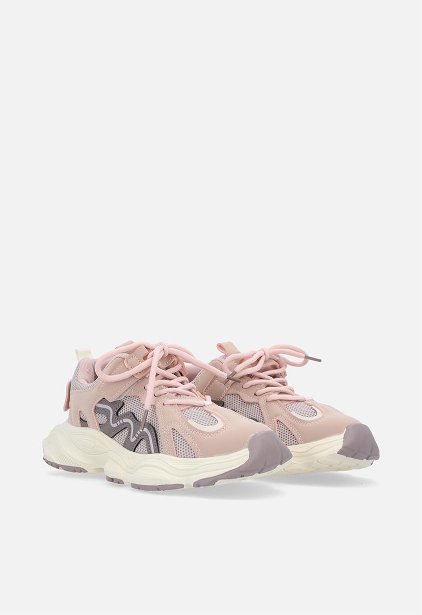 Pop Candy - Velcro & lace sneakers-lilac