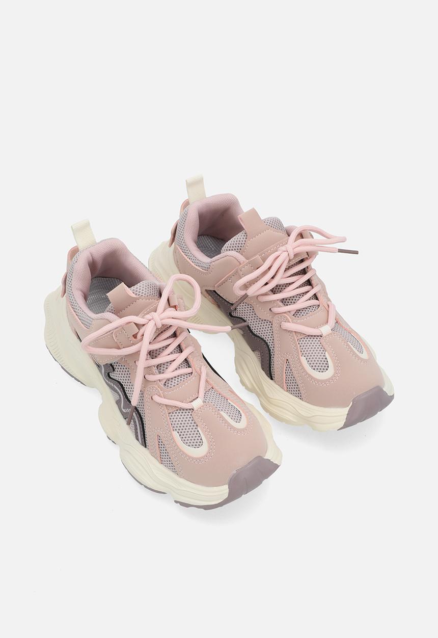 Pop Candy - Velcro & lace sneakers-lilac
