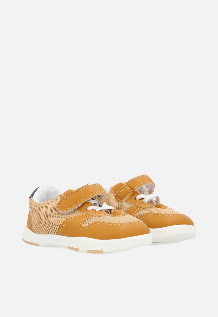 Pop Candy - Lace up & velcro hi top sneakers - brown