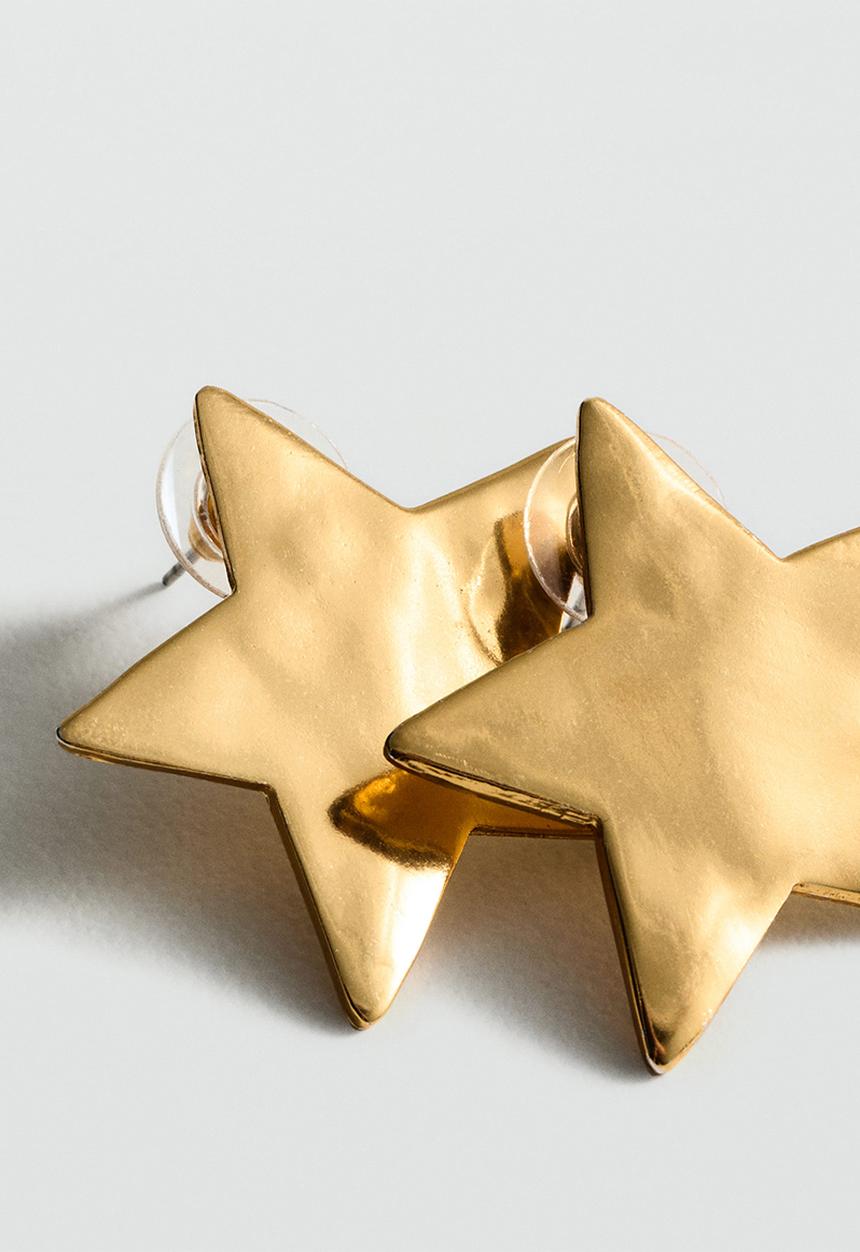 MANGO - Earrings star - gold