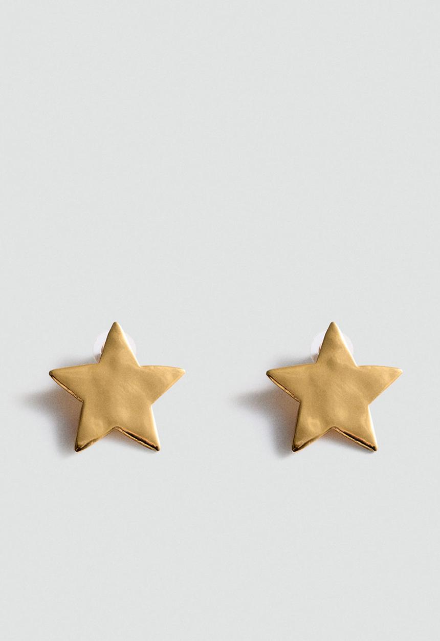 MANGO - Earrings star - gold