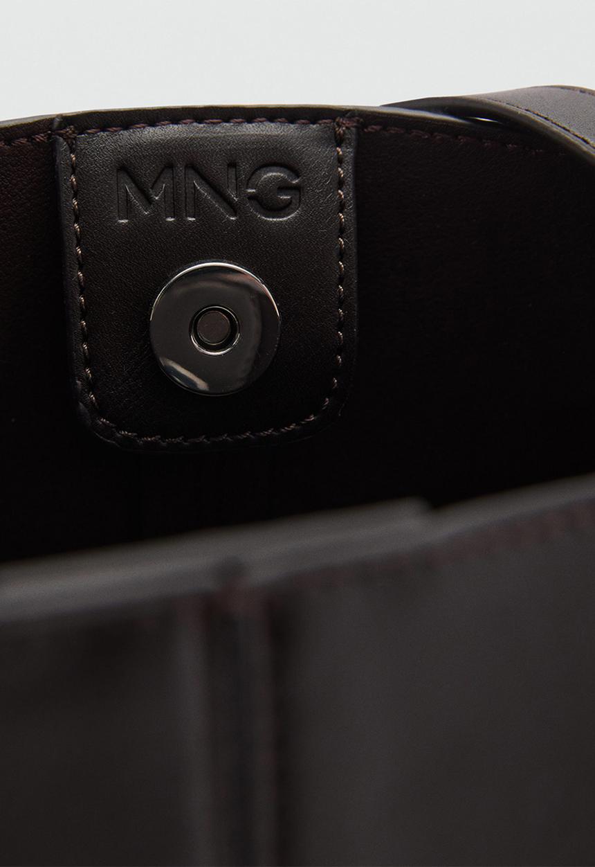 MANGO - Totes bag puala-red - dark brown