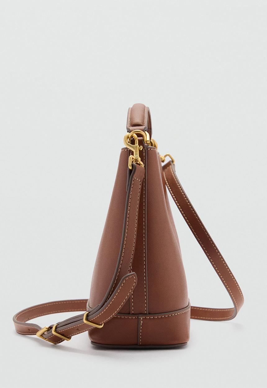 MANGO - Bucket bag mike - medium brown