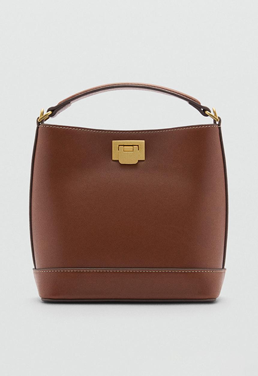 MANGO - Bucket bag mike - medium brown