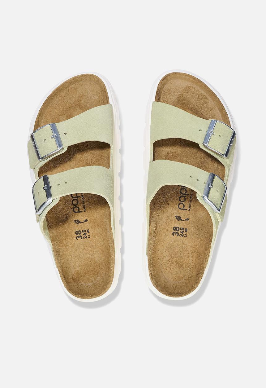 Birkenstock - Arizona chunky suede leather narrow - faded lime