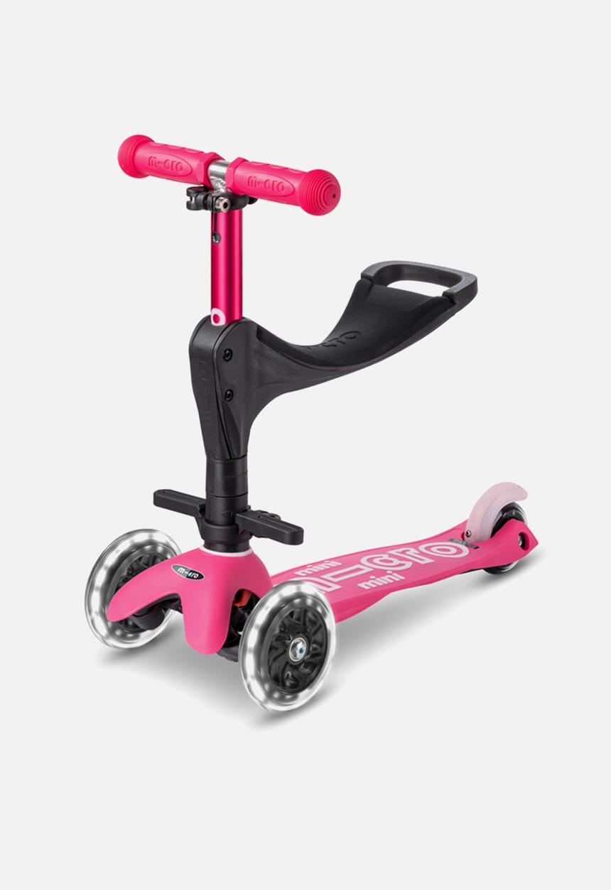MICRO - Mini 3in1 deluxe plus scooter - pink led