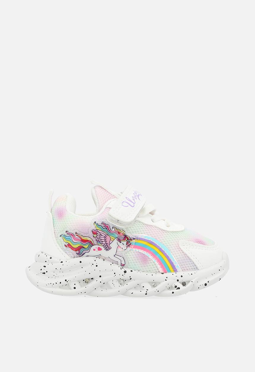 Pop Candy - Lace & adjustable strap sneakers - white/unicorn