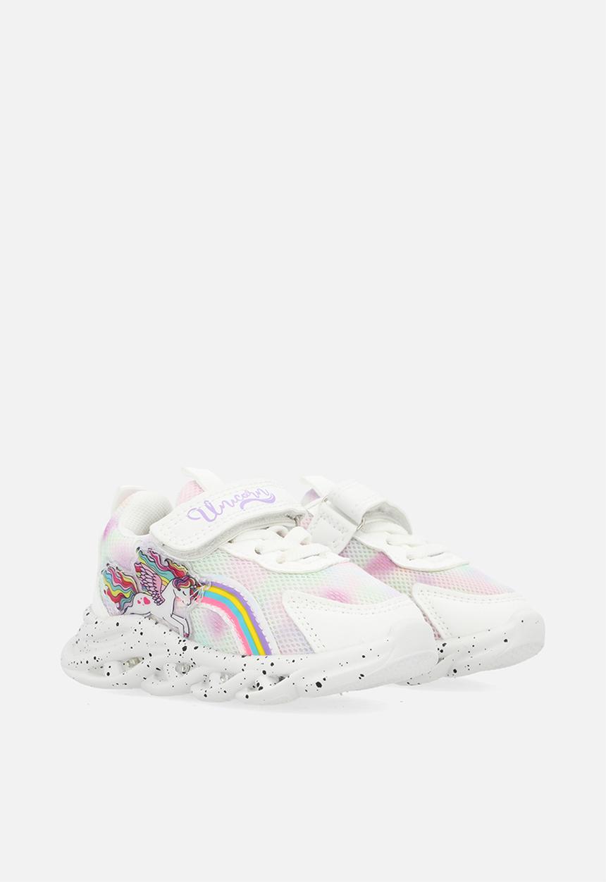 Pop Candy - Lace & adjustable strap sneakers - white/unicorn