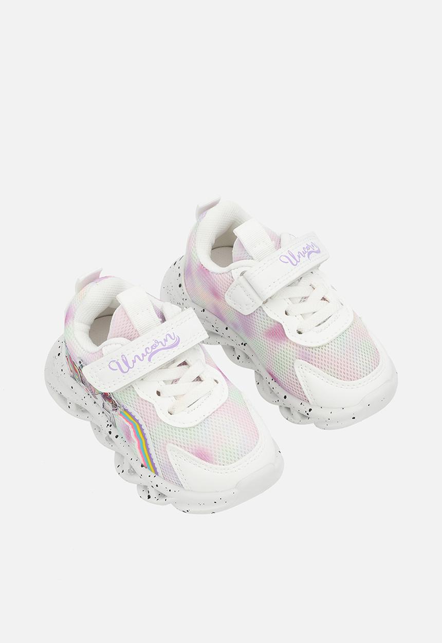 Pop Candy - Lace & adjustable strap sneakers - white/unicorn