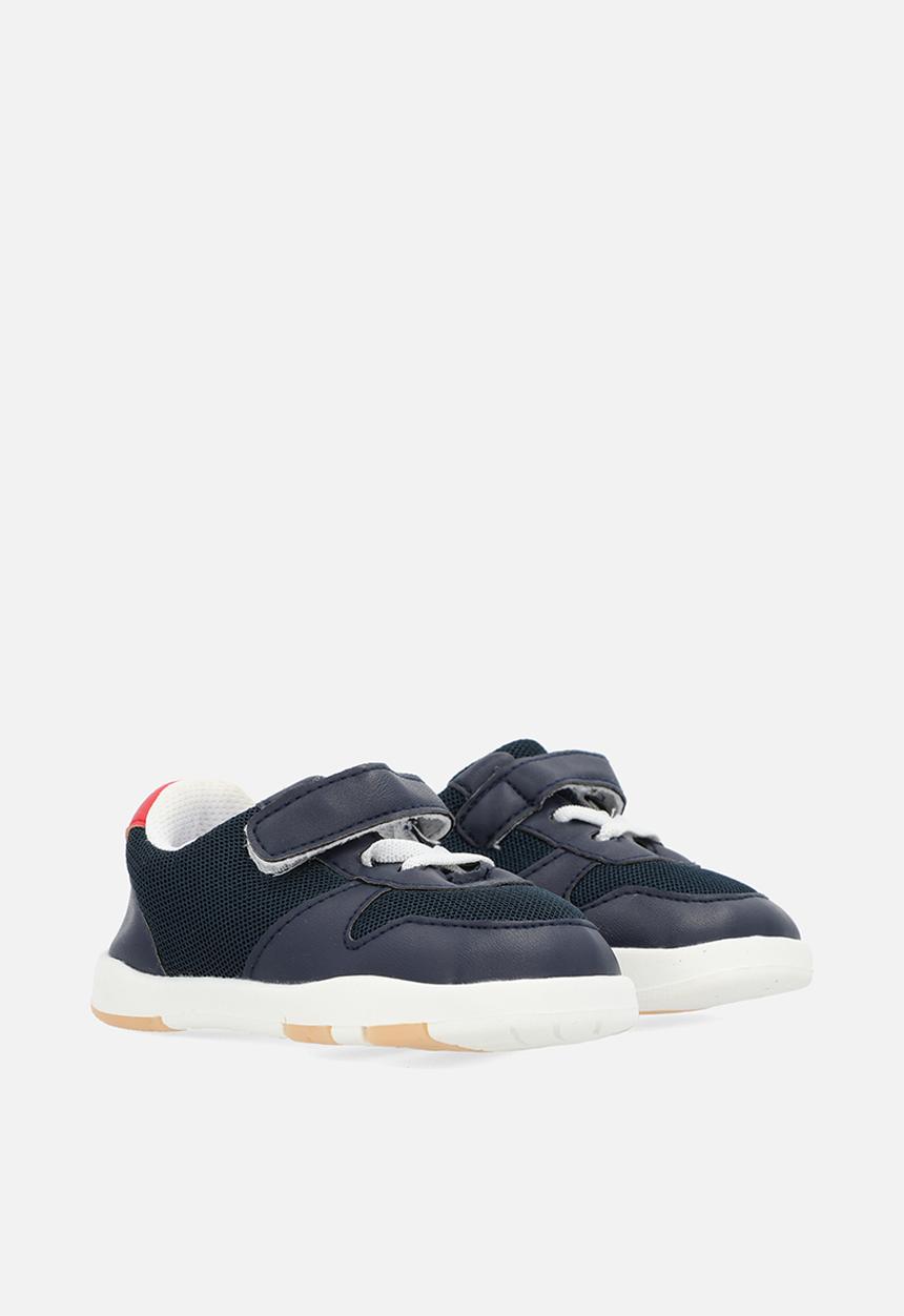 Pop Candy - Adjustable strap fastener sneakers-navy blue