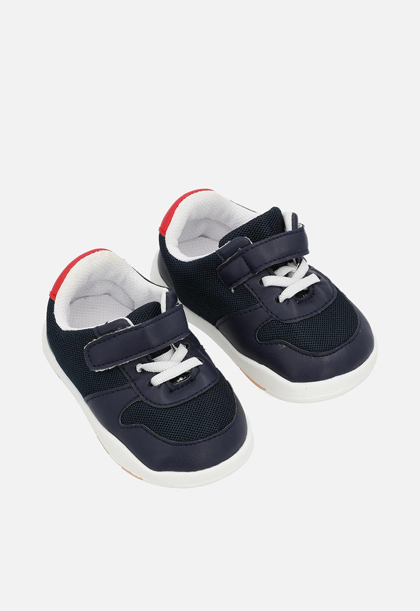 Pop Candy - Adjustable strap fastener sneakers-navy blue