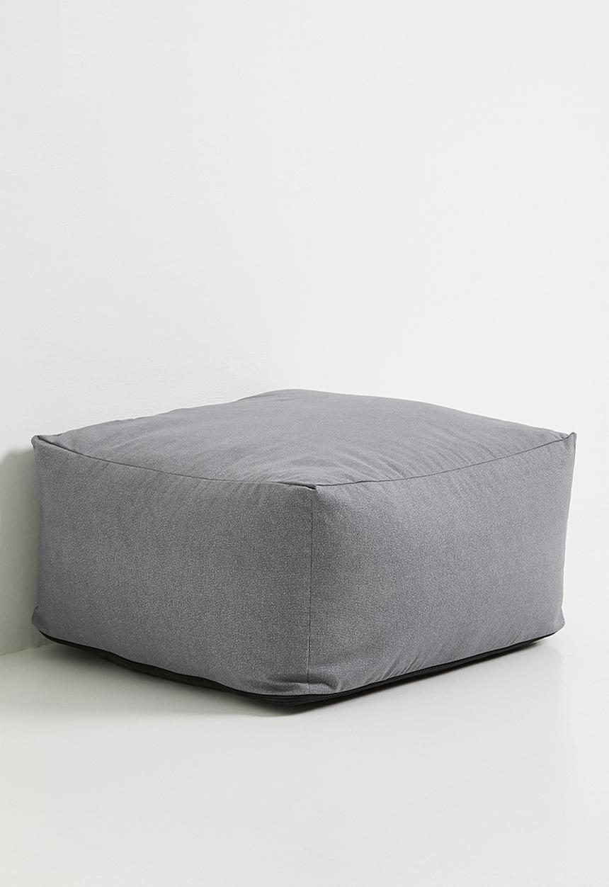 Sixth Floor - Plaza patio ottoman- charcoal