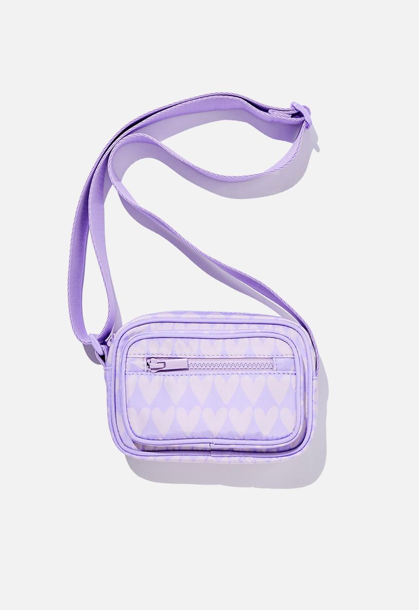 Cotton On - Ciara cross body bag - lilac drop/heart