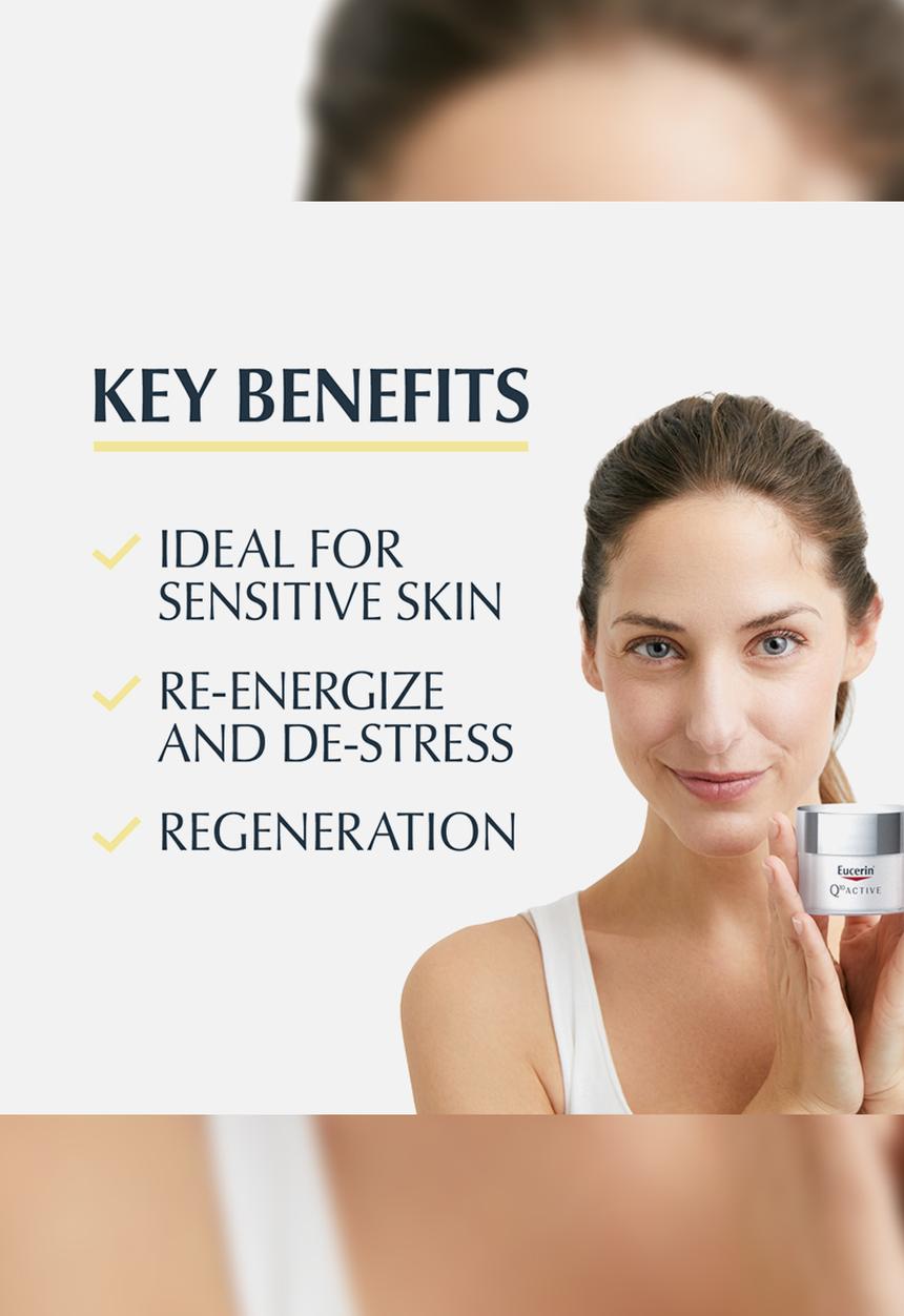 Eucerin - Q10 Active Face Night Cream, Anti-Wrinkle, for Dry Skin, 50ml