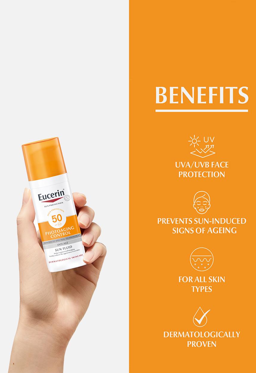 Eucerin - Face Sunscreen Photoaging Control Anti-Age Sun Fluid, SPF 50, 50ml