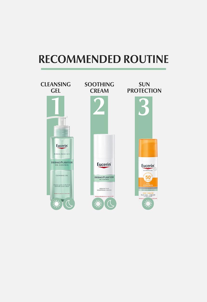 Eucerin - DermoPurifyer Oil Control Soothing Face Day Cream, SPF 30, 50ml