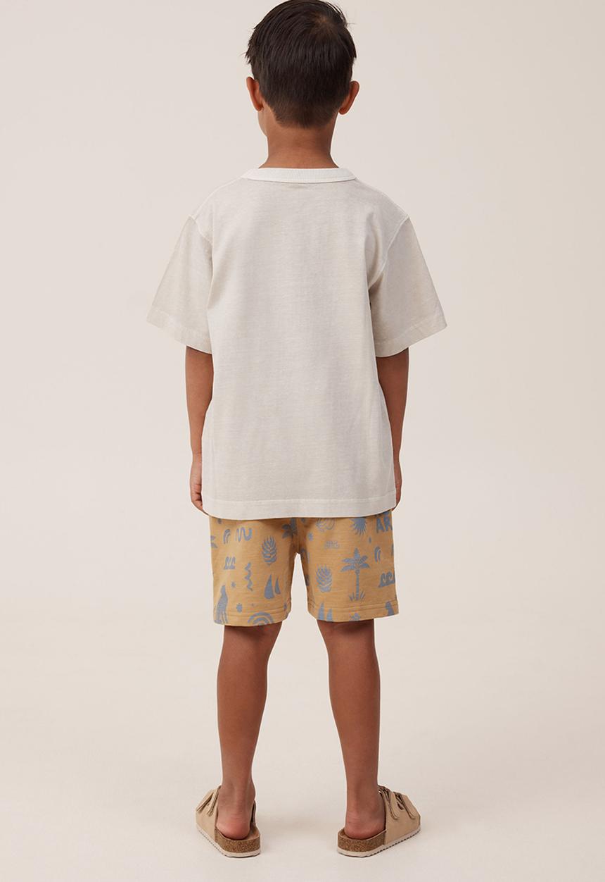 Cotton On - Henry slouch short - mustard seed/steel roar yardage