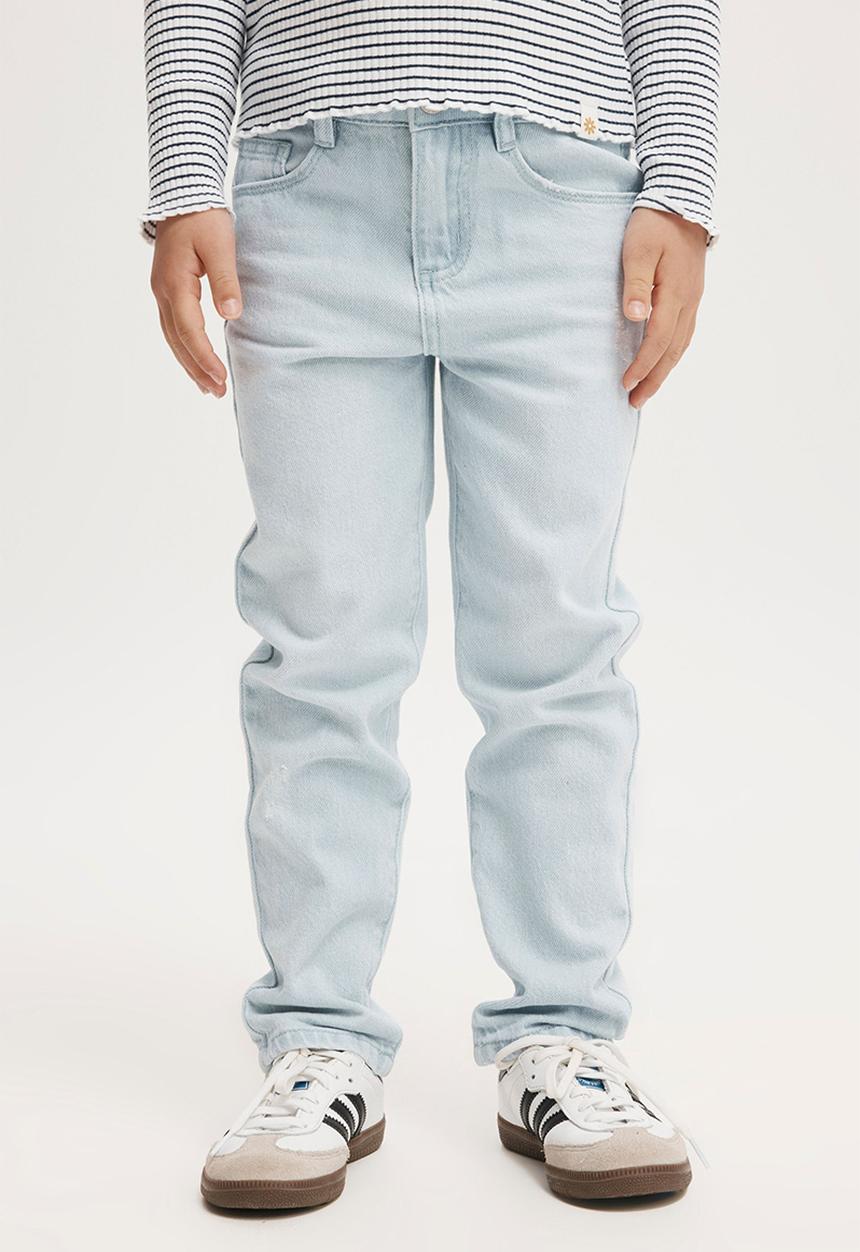Cotton On - India mom jean - bleach blue wash