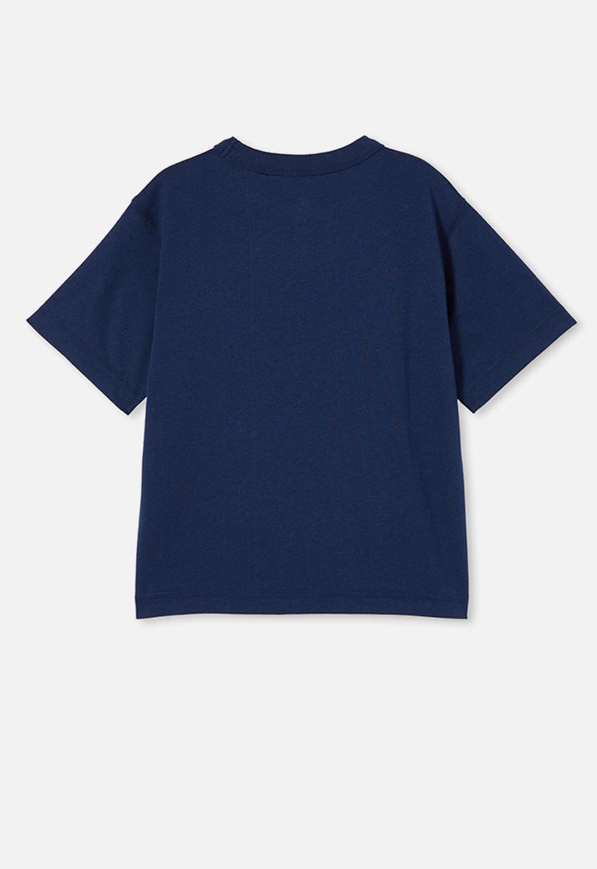 Cotton On - Jonny short sleeve graphic print tee - in the navy/find the balance skateboard
