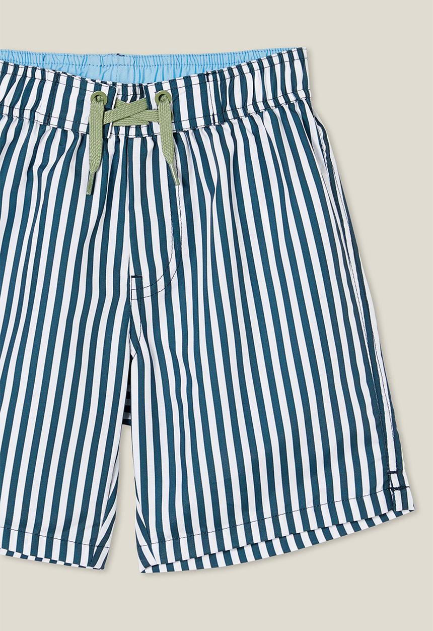 Cotton On - Bobby board short - stargazer/white vertical stripe