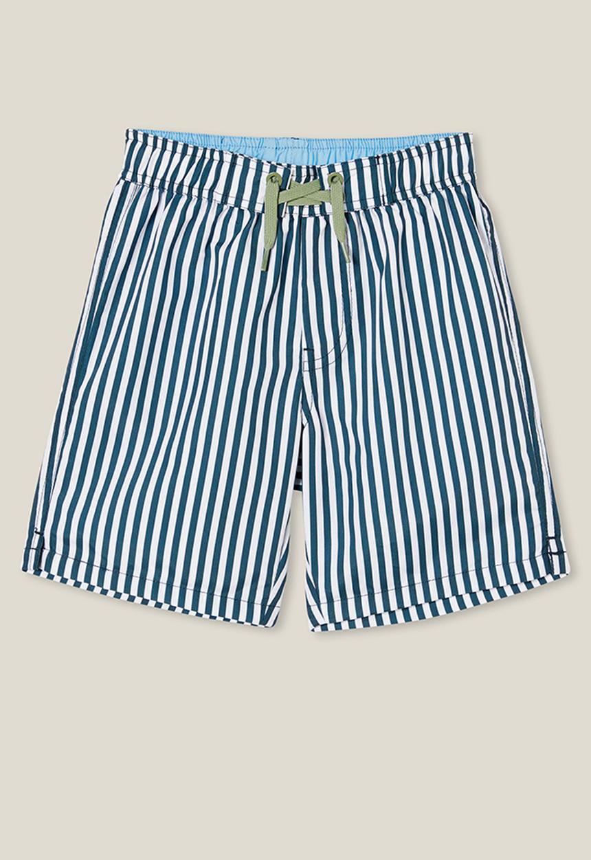 Cotton On - Bobby board short - stargazer/white vertical stripe