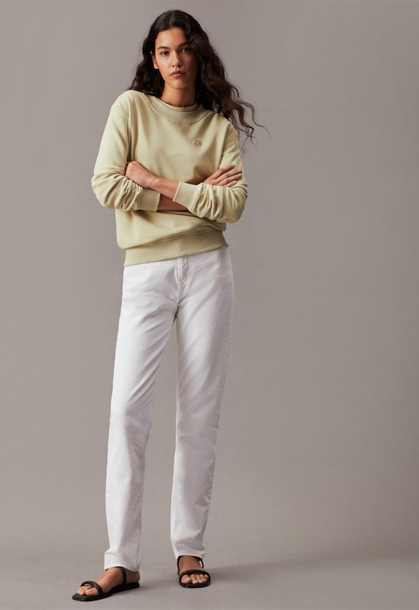 Calvin Klein - CK Embro badge crew neck - green haze