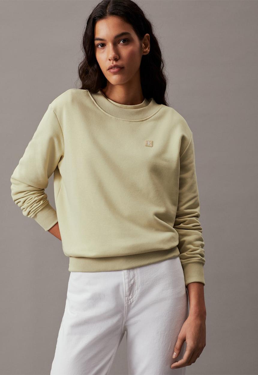 Calvin Klein - CK Embro badge crew neck - green haze