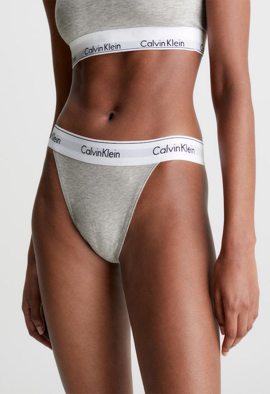 Calvin Klein - String thong - grey heather