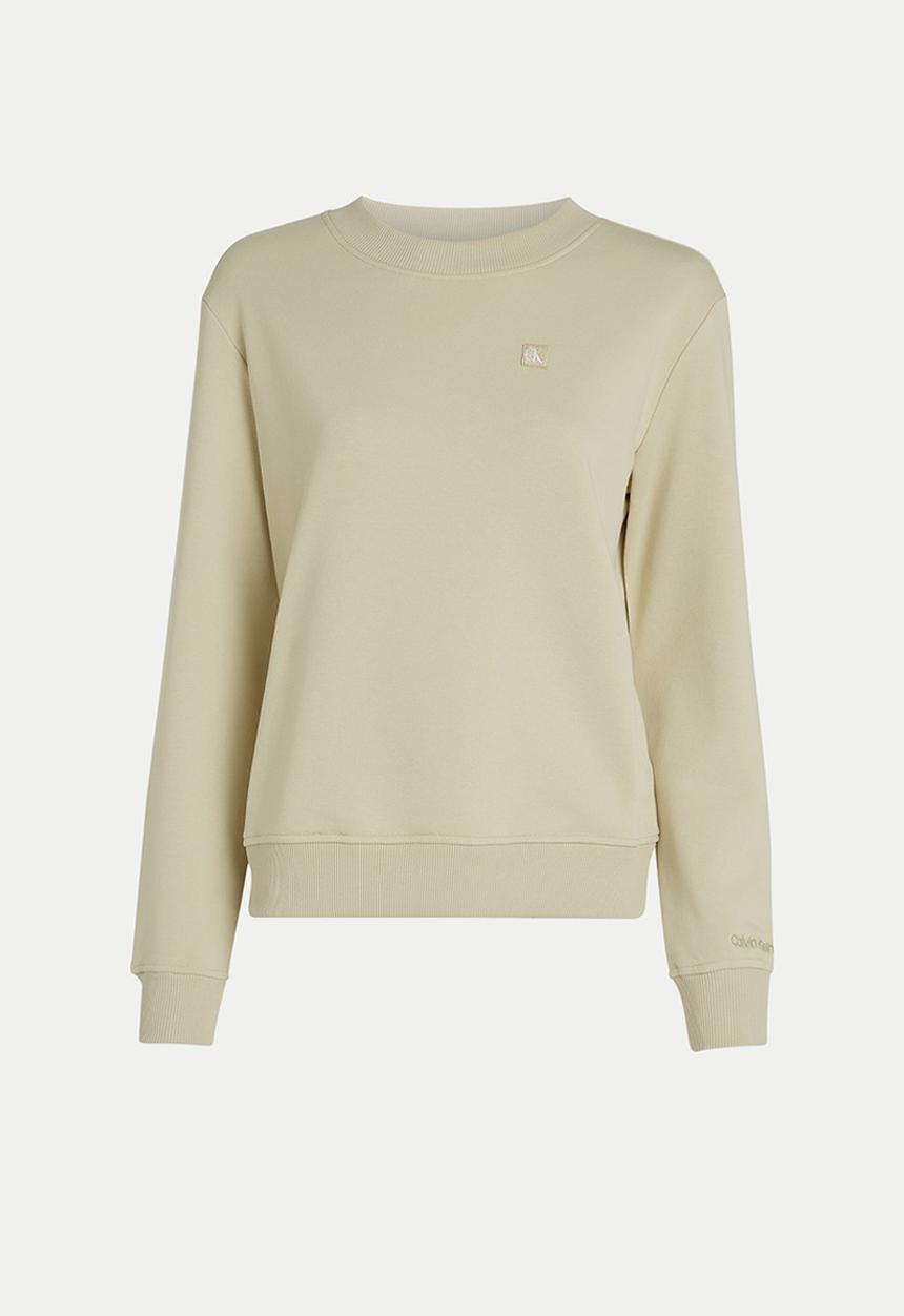 Calvin Klein - Plus CK Embro badge crew neck - green haze
