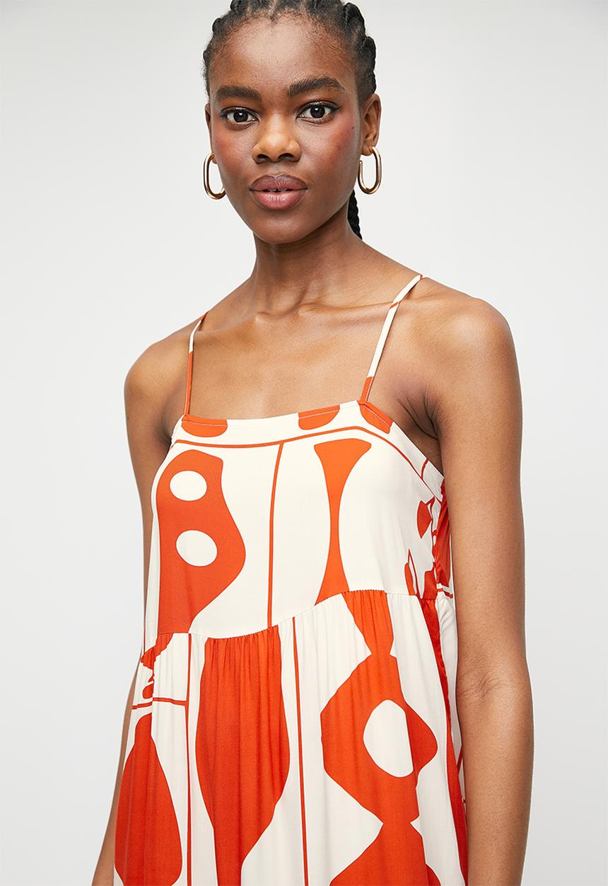 Superbalist - Strappy printed tiered dress - fishy pots