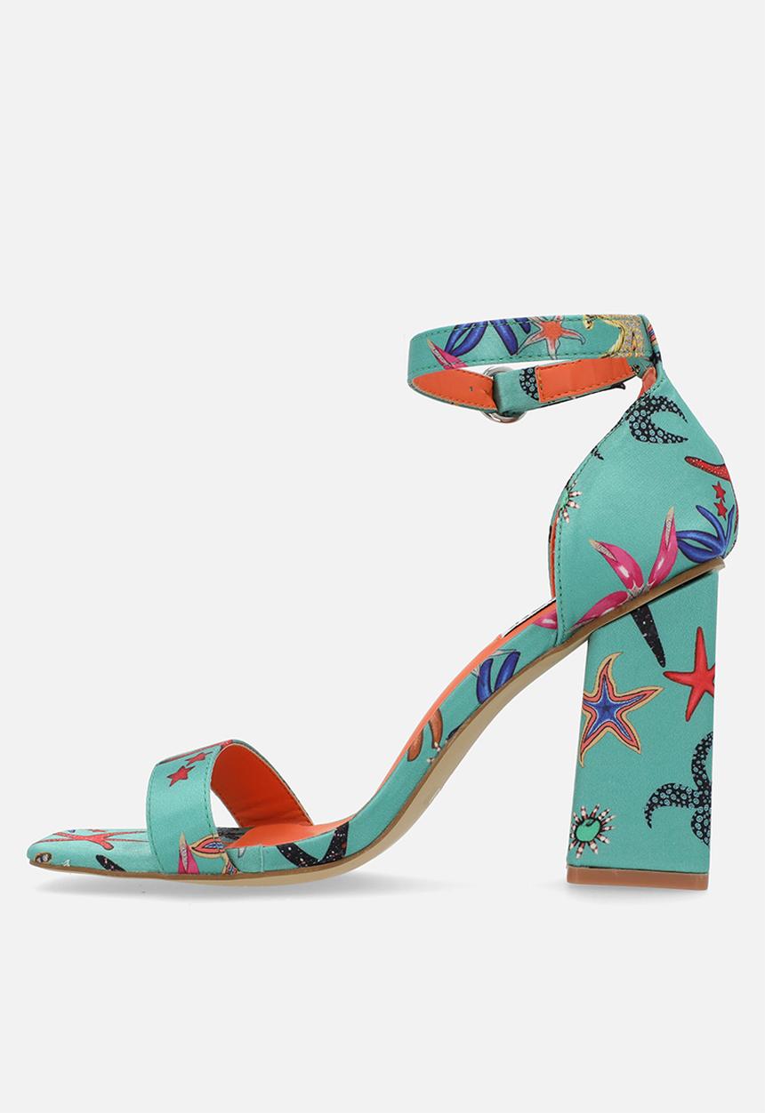 Madison® - Galaxy block heel - green & orange 