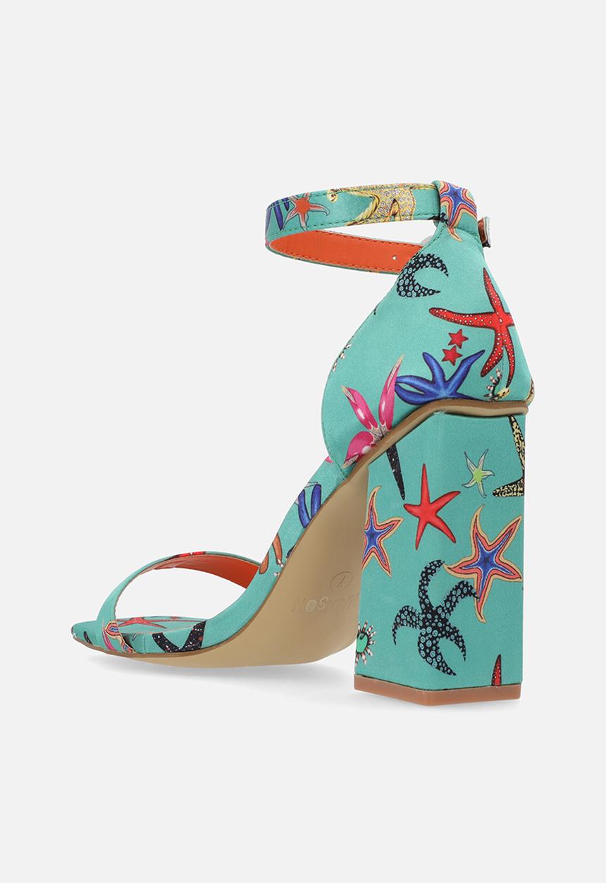 Madison® - Galaxy block heel - green & orange 