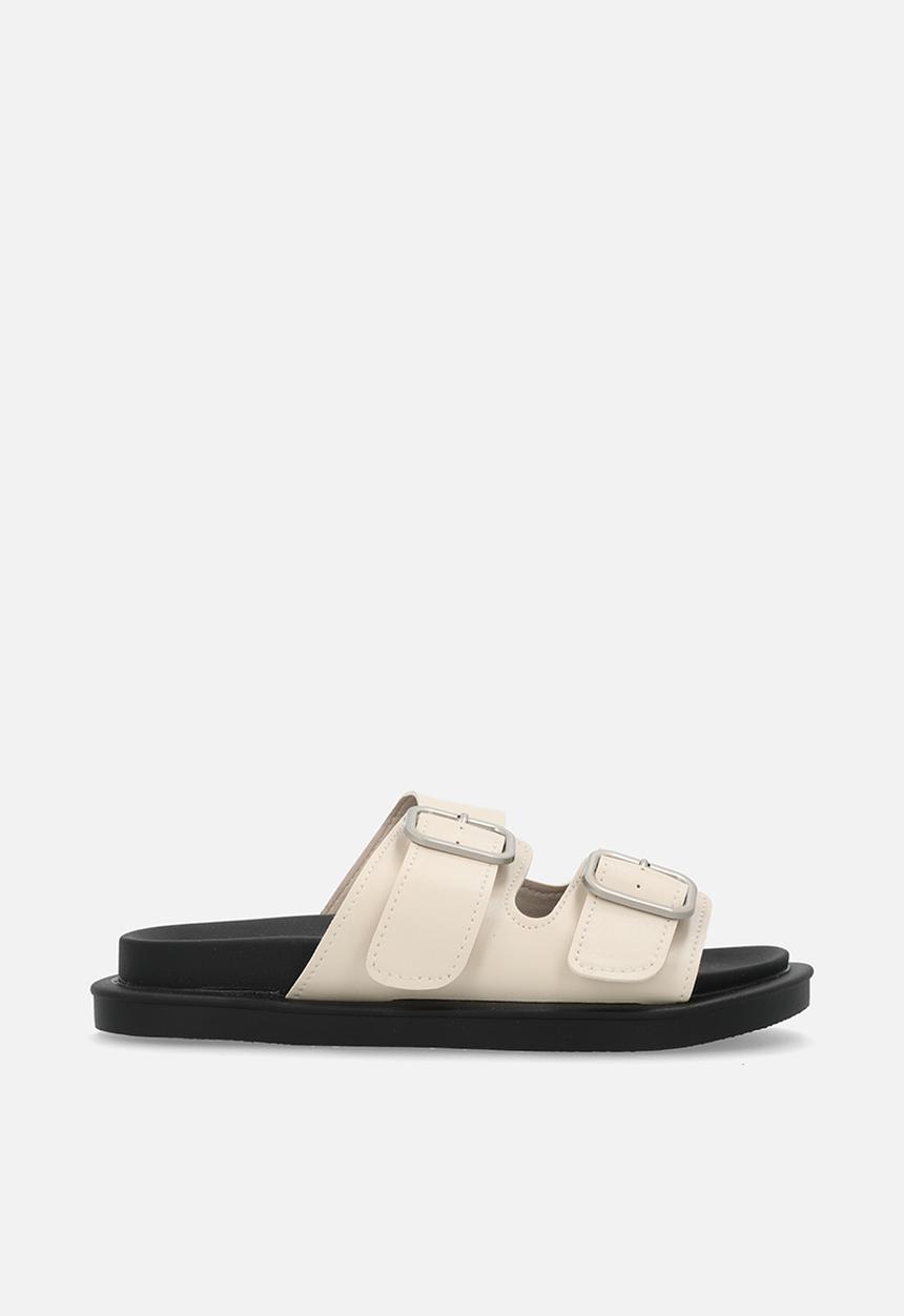 Pop Candy - Double buckle slides - beige