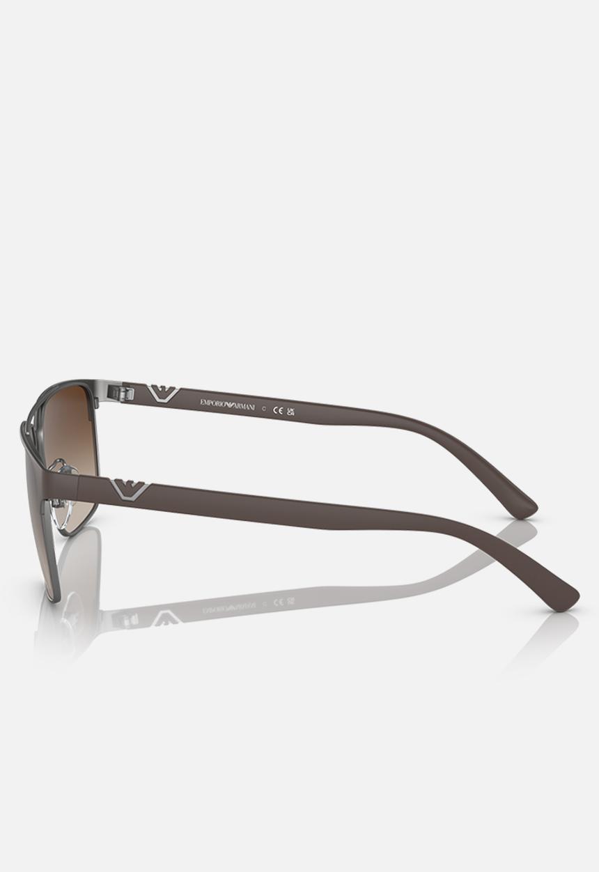Emporio Armani - Emporio Armani 0ea2134 58 modern sunglasses - matte brown/gunmetal