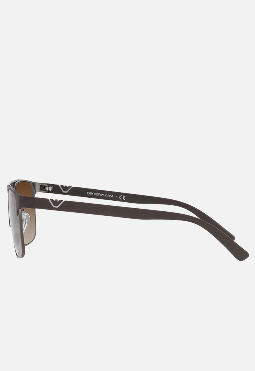 Emporio Armani - Emporio Armani 0ea2134 58 modern sunglasses - matte brown/gunmetal
