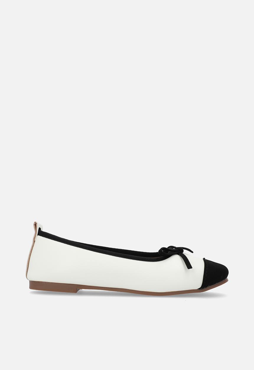 Pop Candy - Contrast ballet pumps - black & white
