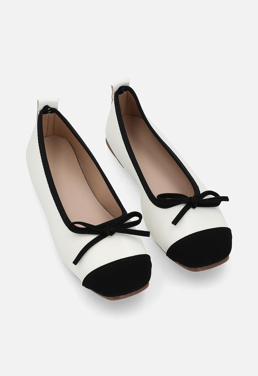 Pop Candy - Contrast ballet pumps - black & white