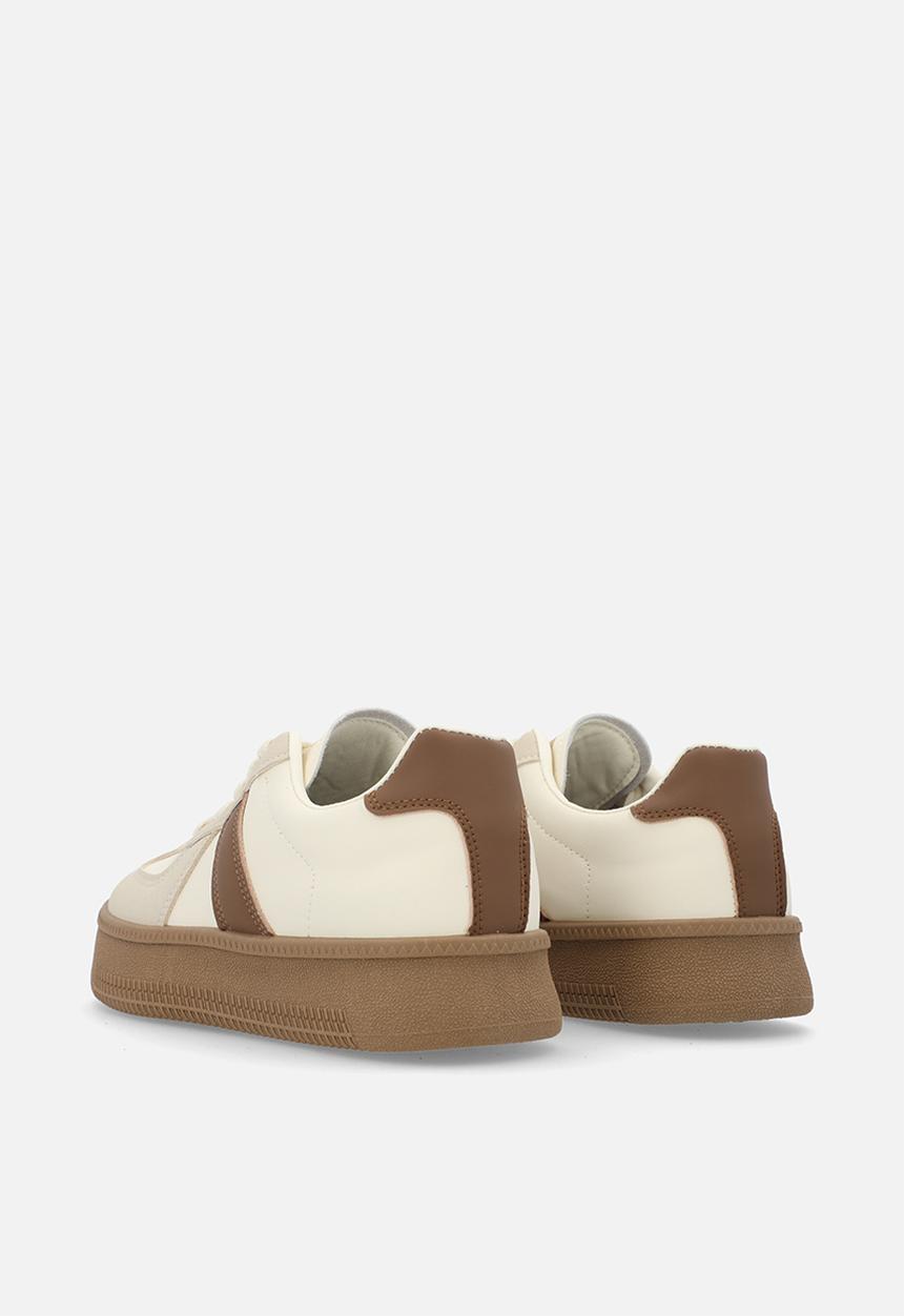 Pop Candy - Platform lace up sneakers - brown & beige