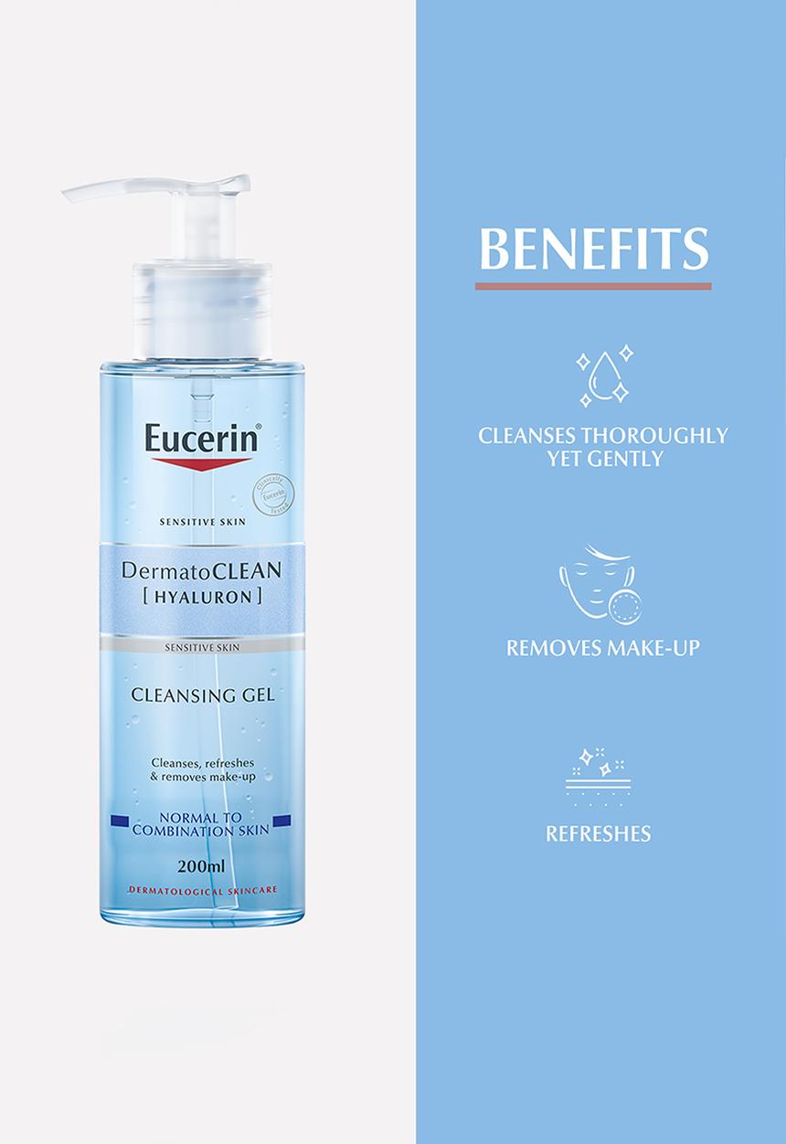 Eucerin - DermatoClean Face Cleansing Gel, for Sensitive Skin, 200ml