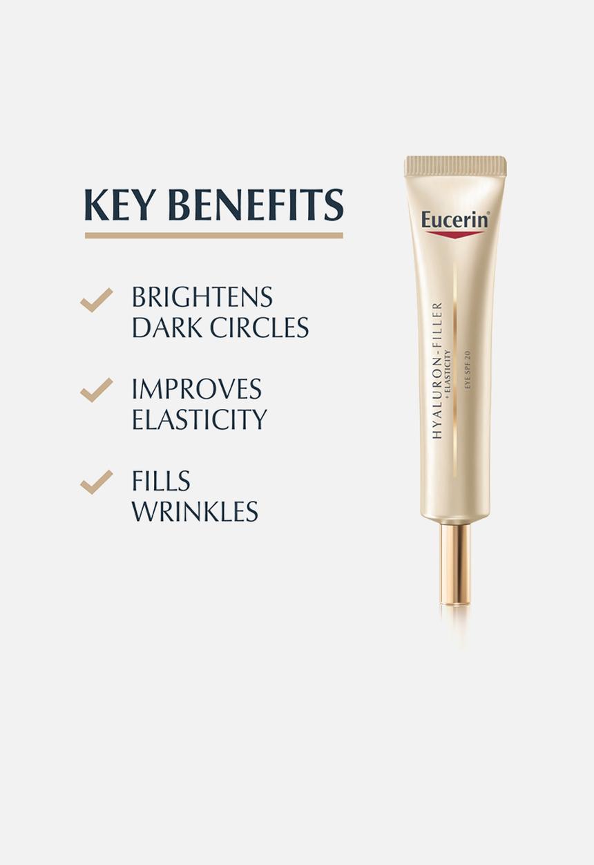 Eucerin - Hyaluron Filler + Elasticity Eye Cream, SPF15, 15ml